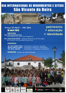DIA  INTERNACIONAL DE MONUMENTOS E SÍTIOS  SÃO VICENTE DA BEIRA